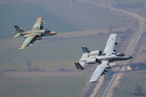 A-10 Thunderbolt II and Su-25 Frogfoot together  