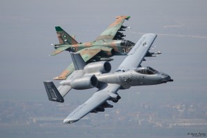 A-10 Thunderbolt II and Su-25 Frogfoot together   