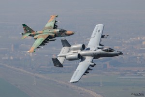 A-10 Thunderbolt II and Su-25 Frogfoot together  